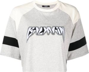 Balmain T-shirt met logoprint Grijs