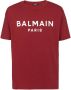 Balmain T-shirt met logoprint Rood - Thumbnail 1