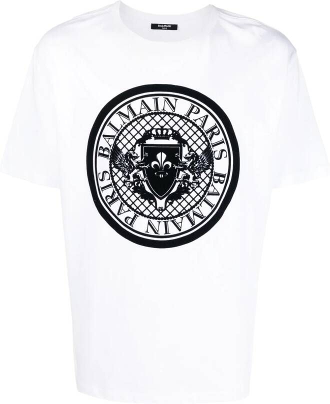 Balmain T-shirt met logoprint Wit