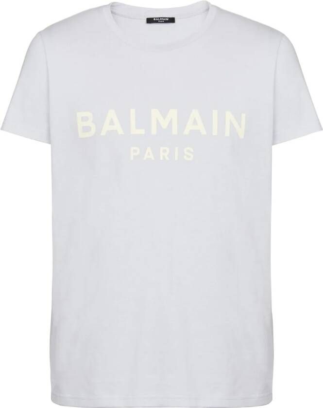 Balmain T-shirt met logoprint Wit