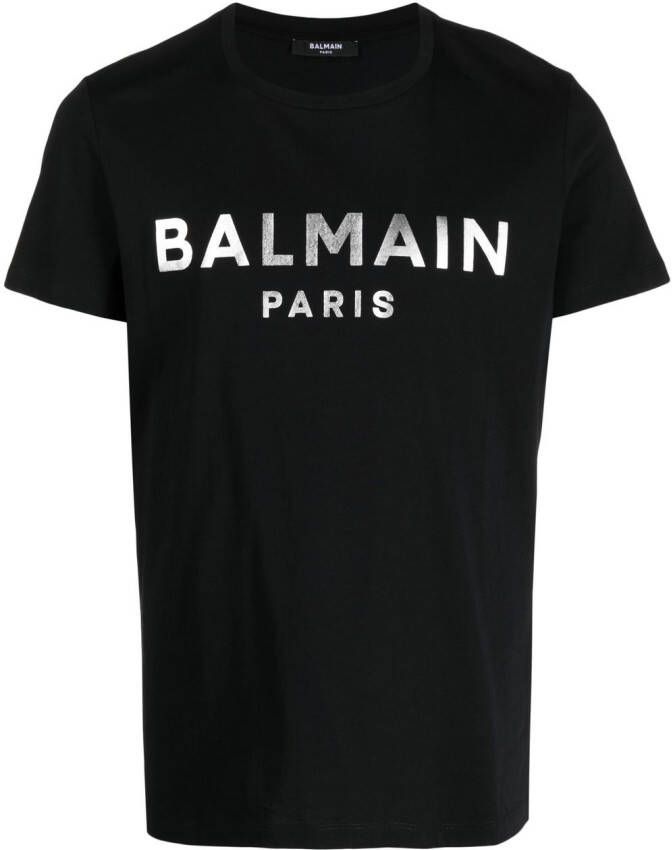 Balmain T-shirt met logoprint Zwart