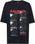 Balmain T-shirt met logoprint Zwart - Thumbnail 1
