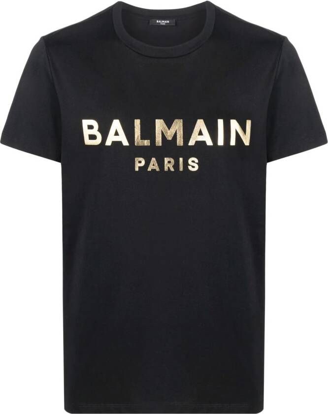Balmain T-shirt met logoprint Zwart