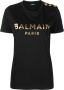 Balmain T-shirt met logoprint Zwart - Thumbnail 1