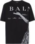 Balmain T-shirt met print Zwart - Thumbnail 1