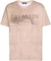 Balmain Duurzaam Katoenen T-shirt met Woestijnthema Beige Heren - Thumbnail 2