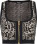 Balmain Top met monogram patroon Zwart - Thumbnail 1