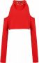 Balmain Top met open schouders Rood - Thumbnail 1