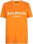 Balmain Eco-responsible cotton T-shirt with logo print Oranje Dames - Thumbnail 1