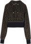 Balmain Gemonogrammeerde cropped katoenen sweatshirt Black Dames - Thumbnail 1
