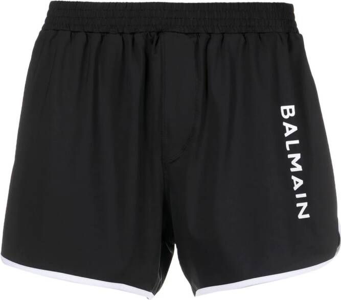 Balmain Trainingsshorts met logoprint Zwart