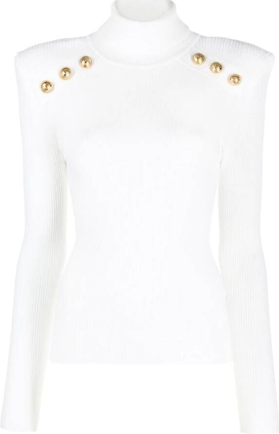 Balmain Trui met knoopdetail Wit