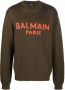 Balmain Trui met logo Groen - Thumbnail 1