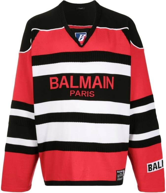 Balmain Trui met logoprint Zwart