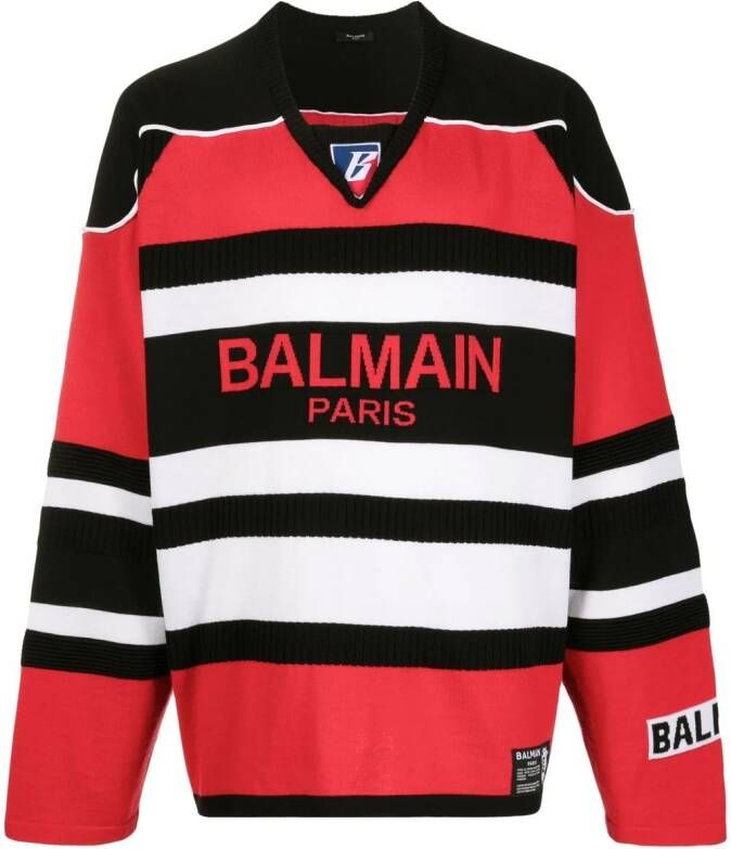 Balmain Trui met logoprint Zwart