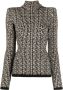 Balmain Trui met monogram Zwart - Thumbnail 1
