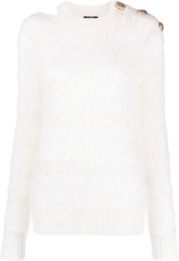 Balmain Trui met ronde hals Wit