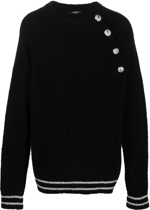 Balmain Trui met ronde hals Zwart