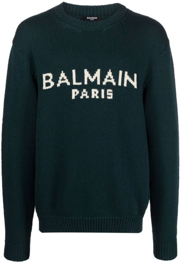 Balmain Trui met wolmix Groen