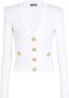 Balmain Gebreid vest met V-hals Wit - Thumbnail 1