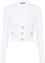 Balmain Geknipte gebreide cardigan White Dames - Thumbnail 1