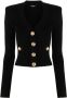 Balmain Gebreid vest met V-hals Zwart - Thumbnail 1