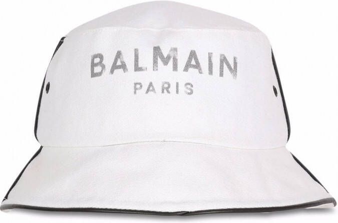 Balmain Vissershoed met logo Wit