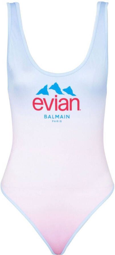 Balmain x Evian badpak met kleurverloop Roze