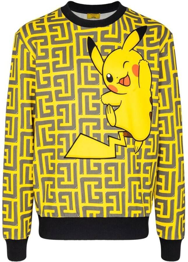 Balmain x Pokémon sweater met print Zwart