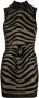 Balmain Mini-jurk met zebraprint Zwart - Thumbnail 1