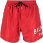 Balmain Short de bain à logo Rood Heren - Thumbnail 1