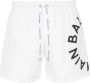 Balmain Zwembroek met logoprint Wit - Thumbnail 1