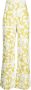 Bambah Lilly flared linnen broek Geel - Thumbnail 1