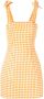 Bambah Mini-jurk met gingham ruit Oranje - Thumbnail 1