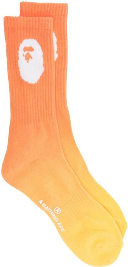 BAPE BLACK *A BATHING APE Sokken met kleurverloop Oranje