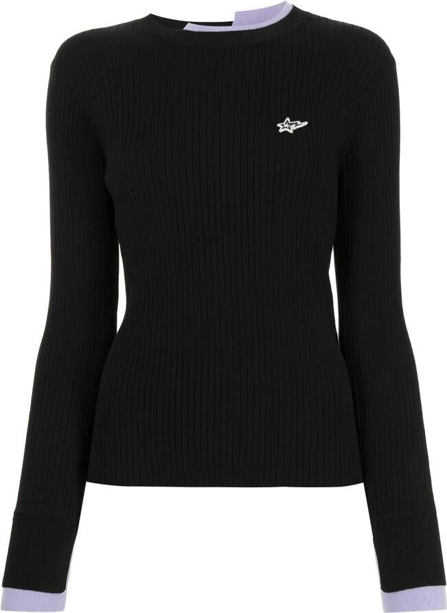 BAPY BY *A BATHING APE Ribgebreide top Zwart