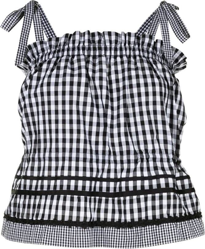 BAPY BY *A BATHING APE Top met gingham ruit Zwart