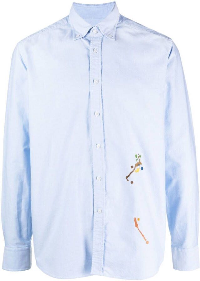 Baracuta Overhemd met borduurwerk Blauw