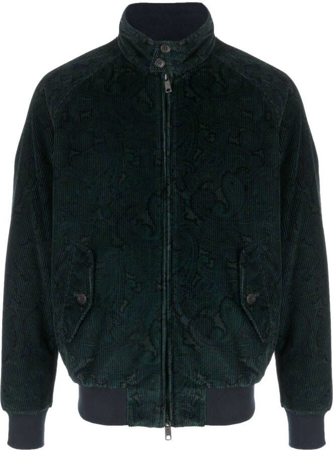 Baracuta Broek met paisley-print Groen