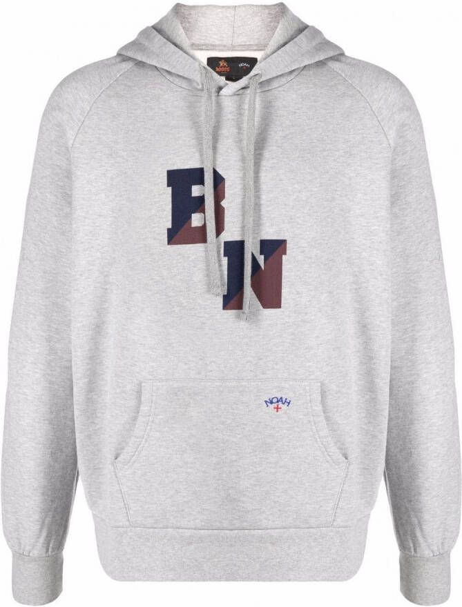 Baracuta x Noah fleece hoodie Grijs