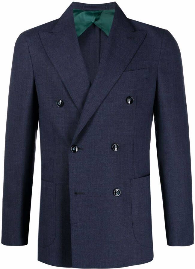Barba Blazer met dubbele rij knopen 01U blu