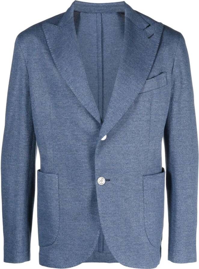 Barba Blazer met enkele rij knopen Blauw