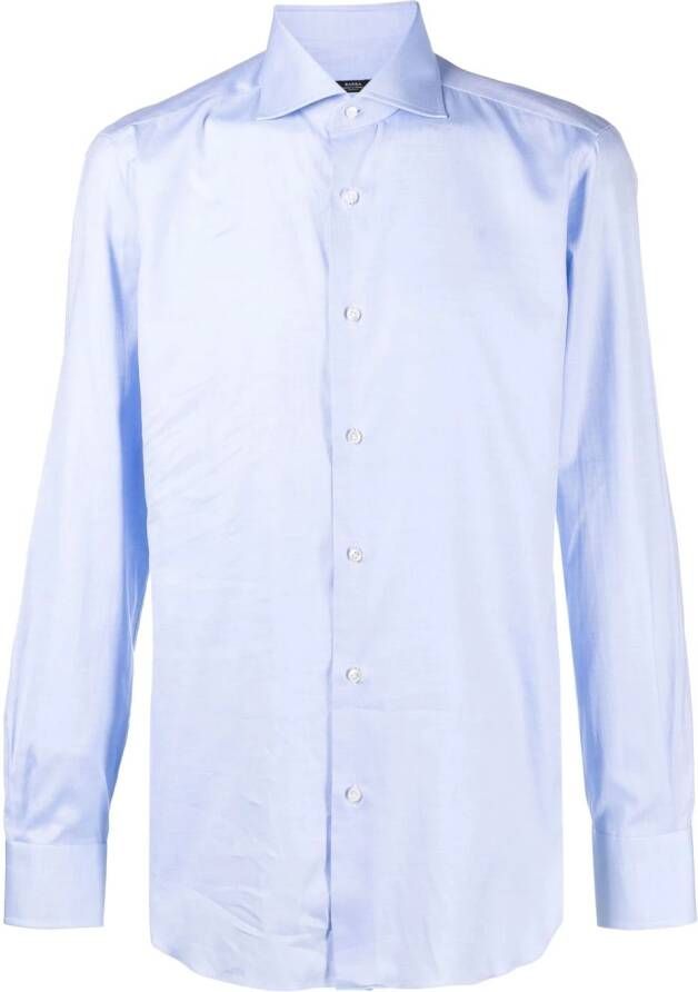 Barba Button-down overhemd Blauw