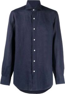 Barba Button-up overhemd Blauw