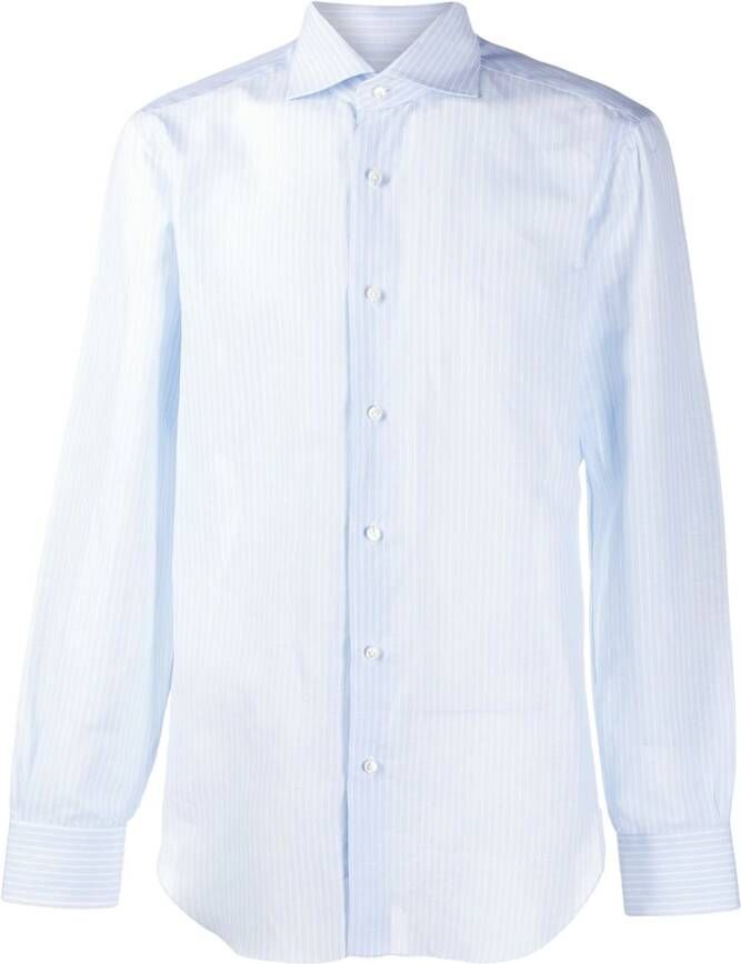 Barba Effen shirt Blauw