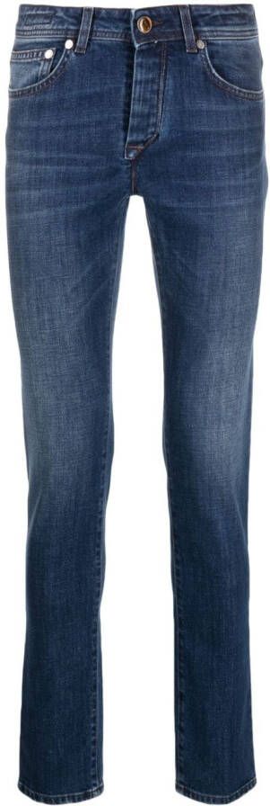 Barba Jeans met logopatch Blauw