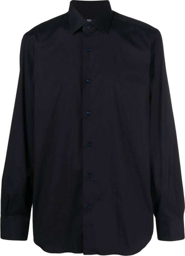 Barba Katoenen overhemd Blauw