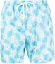 Barba Zwembroek met bloemenprint Blauw - Thumbnail 1