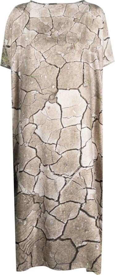 Barbara Bologna Blousejurk met print Beige