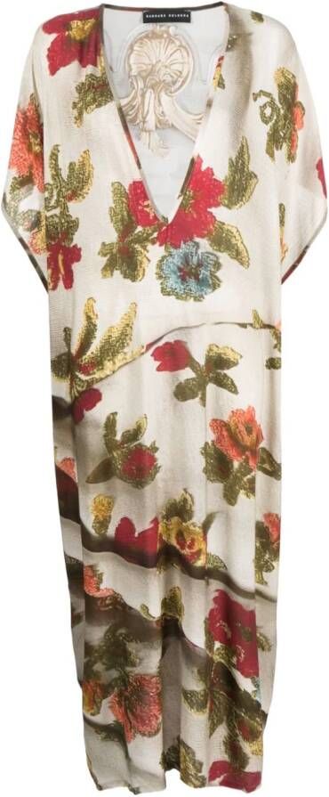 Barbara Bologna Maxi-jurk met print Beige